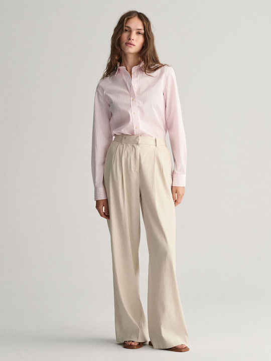 Langärmelig Damen Hemd Rye Pink Gestreift