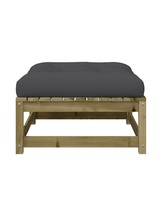 Scaun De Grădină Din Lemn Cub Pentru Exterior Cu Pernă Roz 2 Bucăți 70x70x30cm
