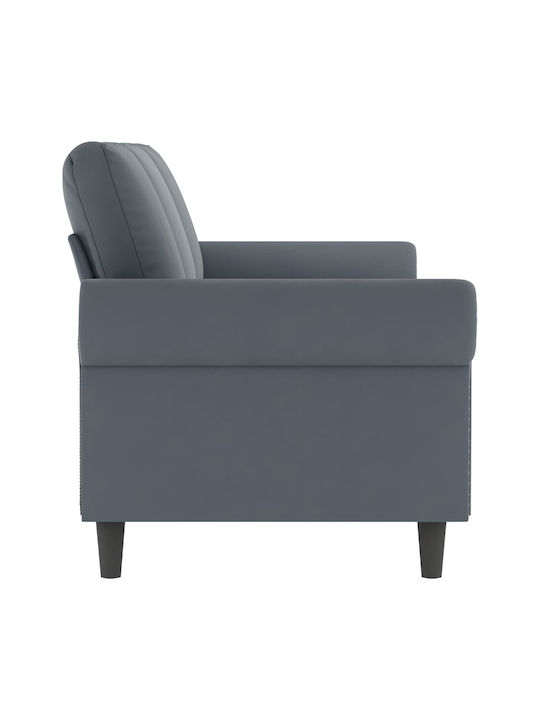 Three-Seater Velvet Dark Grey Couch 212x77x80 cm 359540