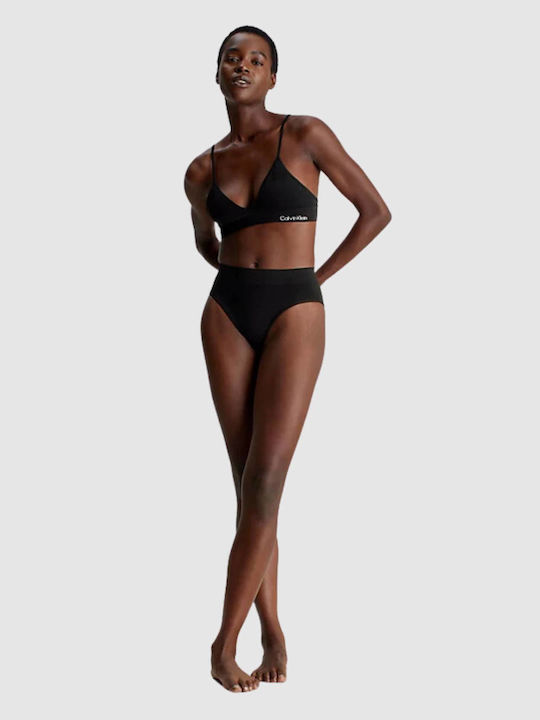Padded Triangle Bikini Top Black