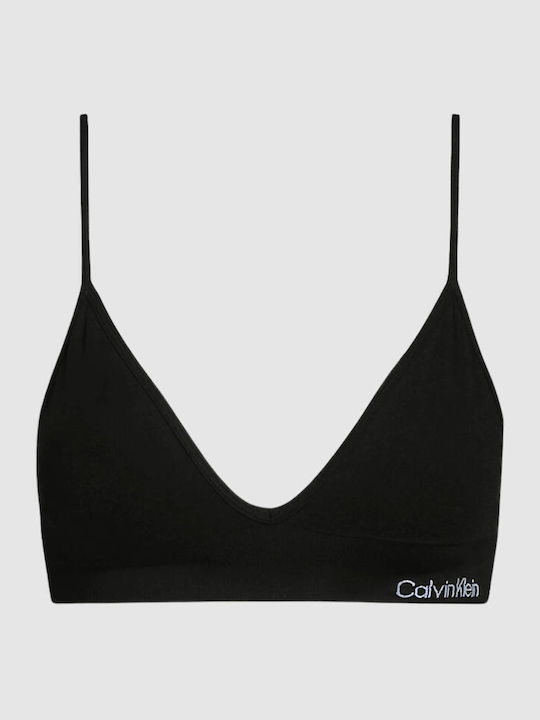 Padded Triangle Bikini Top Black