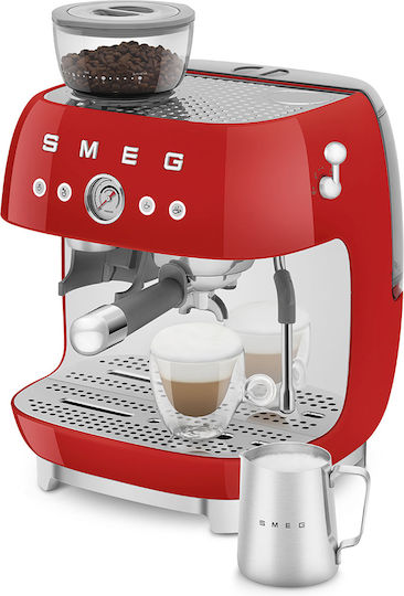 Smeg Automatic Espresso Machine 1650W Pressure 15bar Red EGF03RDEU