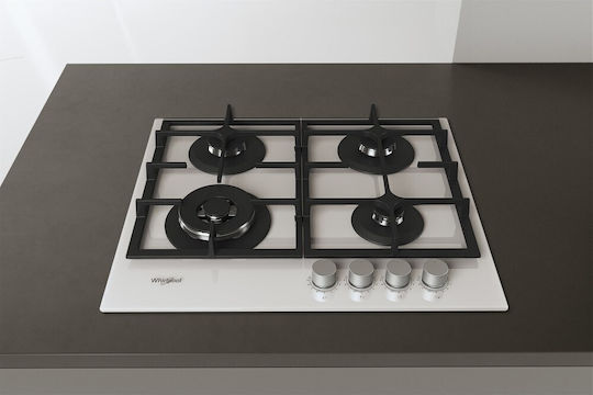 Whirlpool Erdgas-Kochfeld Autonom 59x51εκ. Weiß