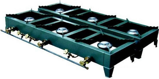 Thermogatz G60 Επιτραπέζια Εστία Υγραερίου με 6 Εστίες Inox