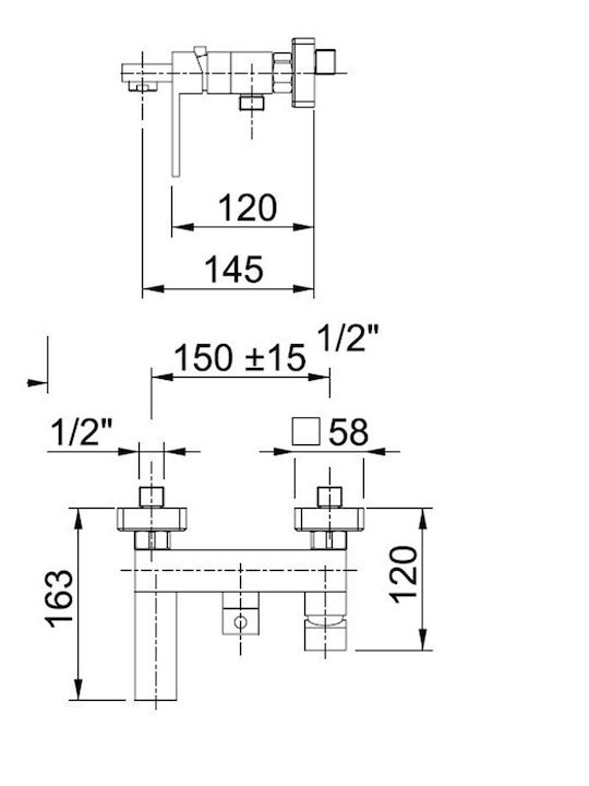 Sanitec Milan Миксер Смесител за мивка