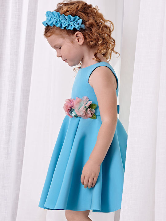 Abel & Lula Kids Dress Floral Turquoise