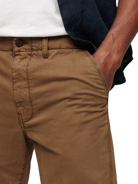 Ovin Vintage Officer Men's Shorts Chino Brown