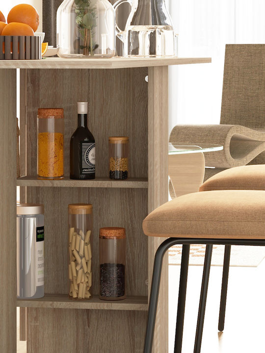 Tisch Speisesaal Klappbar Holz Natural Wood 140x75x74cm