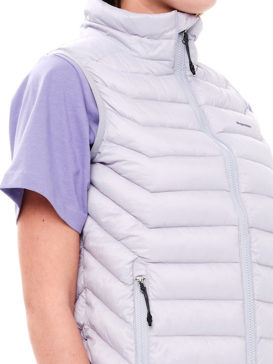 Women's Short Puffer Jacket for Winter Lilacc