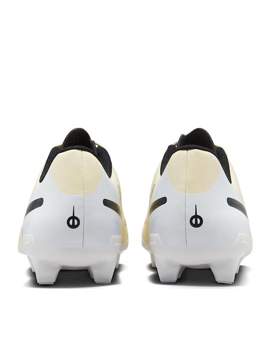 Nike Tiempo Legend 10 Club Ποδοσφαιρικά Παπούτσια με Τάπες FG/MG Lemonade / Metallic Gold Coin / Μαύρο