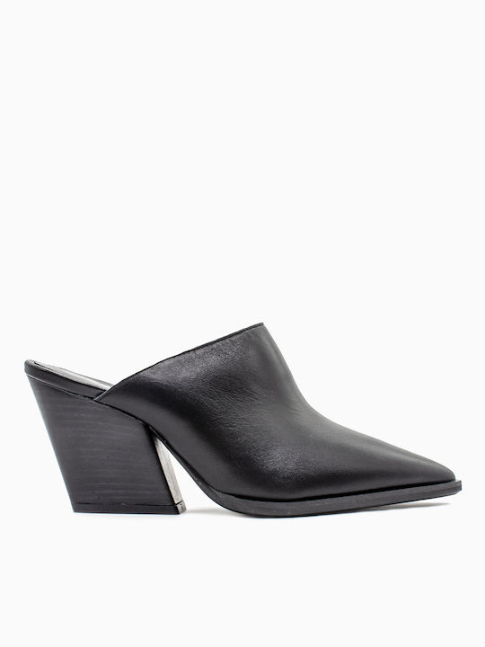 Sante Chunky Heel Mules Negru