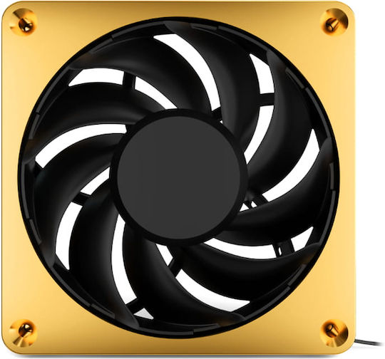 Alphacool Apex Stealth Metal Power Case Fan 120mm (3000rpm) Χωρίς Led Φωτισμό και Σύνδεση 4-Pin PWM Χρυσό