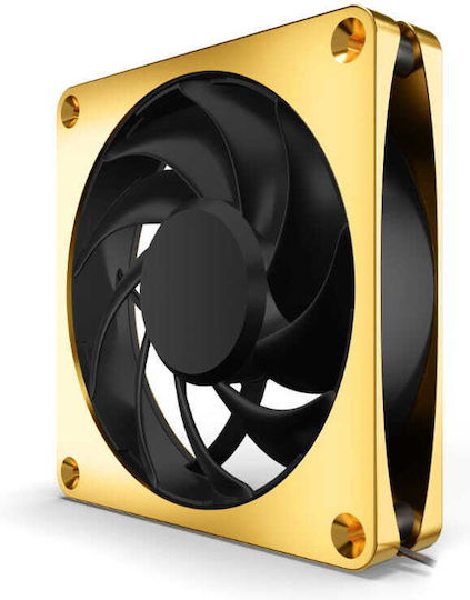 Alphacool Apex Stealth Metal Power Case Fan 120mm (3000rpm) Χωρίς Led Φωτισμό και Σύνδεση 4-Pin PWM Χρυσό