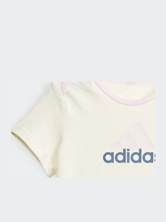 adidas Essentials Σετ Φορμάκι με Σκουφάκι ivory 2τμχ