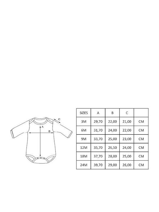 AEK Baby Bodysuit Long-Sleeved Yellow