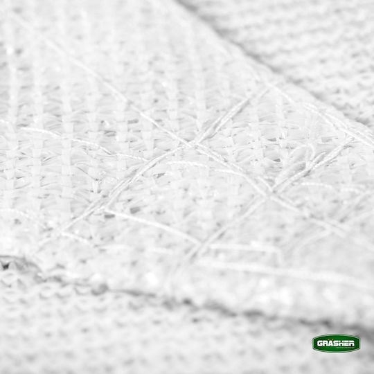 Grasher Ε220 Rectangular Shade Net White With Hoop 3x4m 180gr/m²