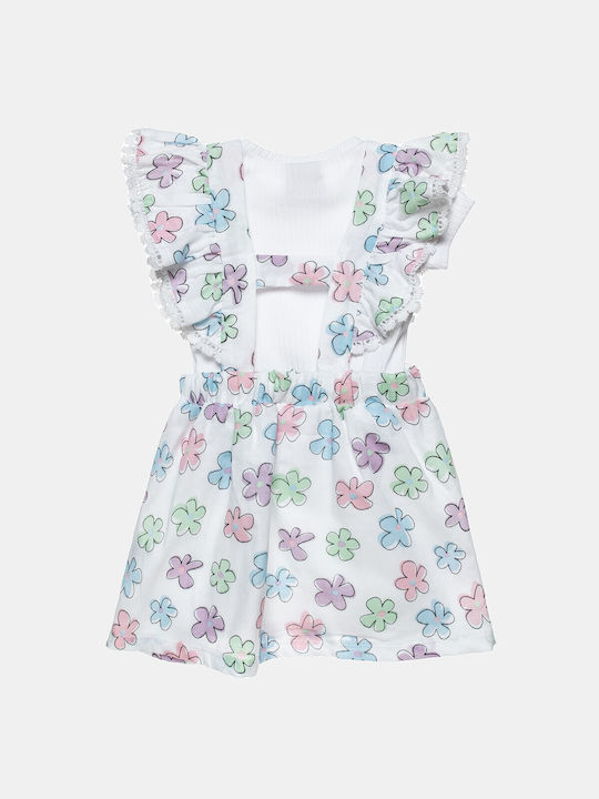 Alouette Kids Dress Floral Sleeveless White