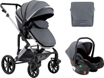 Kikka Boo Darling Adjustable 3 in 1 Baby Stroller Suitable for Newborn Dark Grey 13kg