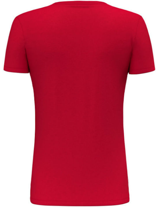 Salewa Solidlogo Women's Athletic T-shirt Fast Drying Red