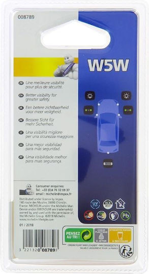Michelin Λάμπες Αυτοκινήτου W5W 12V 2τμχ