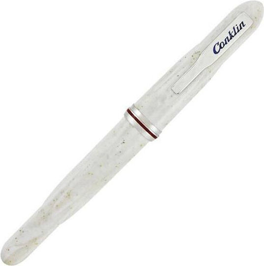 Conklin Conklin Füllfederhalter Set Medium 1.1mm Weiß mit Blauer Tintenfarbe
