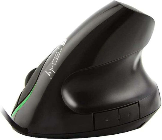 Techly 360806 С Кабел Ергономичен Vertical Мишка Черен