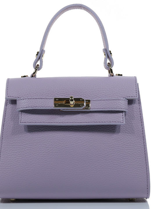 Passaggio Leather Leather Women's Bag Tote Handheld Purple