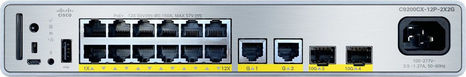 Cisco Catalyst C9200CX-12P-2XGH-E Managed L3 PoE Switch με 12 Θύρες Gigabit (1Gbps) Ethernet και 2 SFP Θύρες