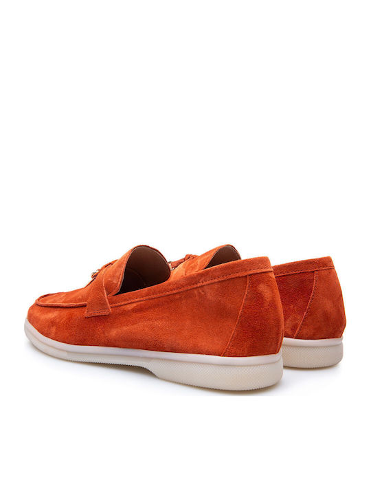 Women's Moccasins in Orange Color