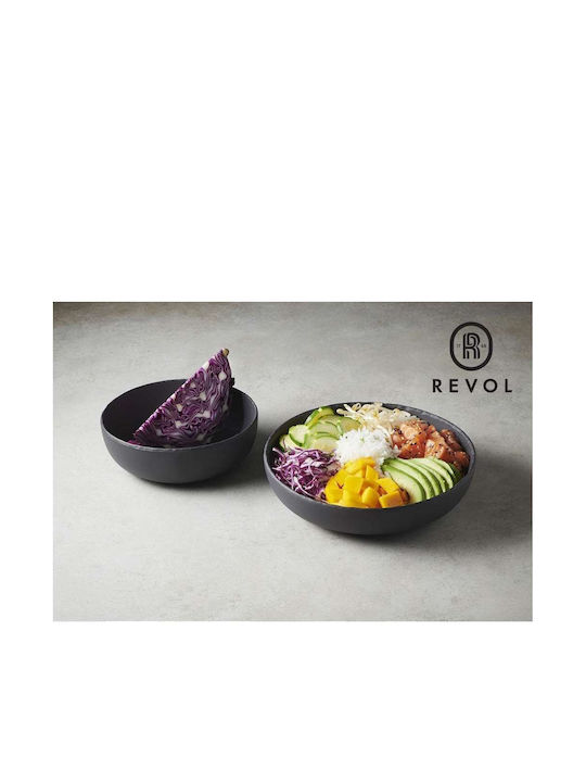 Revol Basalt Servierplatte aus Porzellan Schwarz 27cm