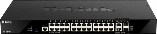 D-Link DGS-1520-28MP/E Managed L3 PoE+ Switch με 20 Θύρες Gigabit (1Gbps) Ethernet και 2 SFP Θύρες