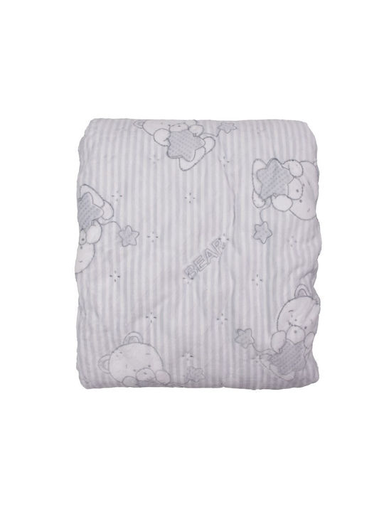 Kamtex Baby Κουβερτοπάπλωμα Γκρι 100x120cm 24-524-2