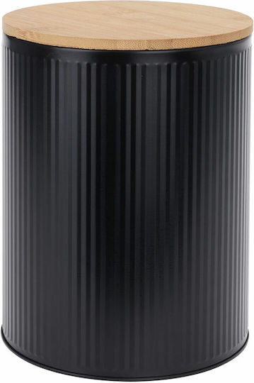 Excellent Houseware Vaza Uz General cu capac Metalic Negru 13.5x13.5x17cm Excellent Houseware Vaza Uz General cu capac Metalic Negru 13.5x13.5x17cm