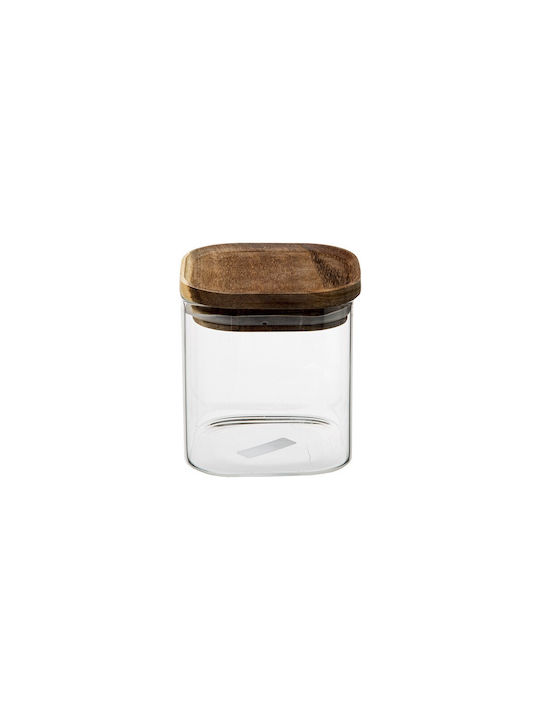 Click Vase Brown with Airtight Lid Glass 600ml 1pcs