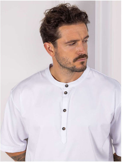 Le Nouveau Chef Chef Short Sleeve Blouse White