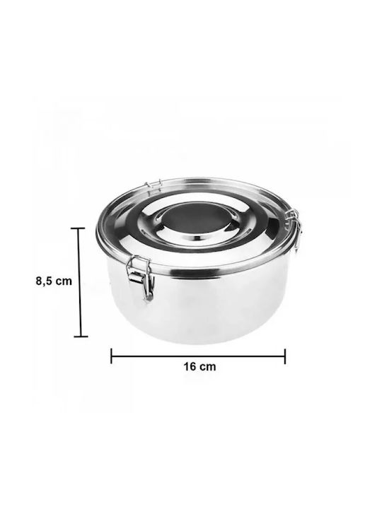 Σετ Δοχεία Φαγητού Inox Ασημί 12x12cm 3τμχ