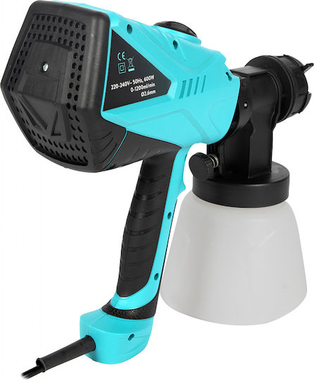 Detoolz Pistol de vopsit electric cu recipient de 1lt