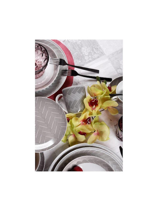 Cryspo Trio Plaza Cereal Serving Bowl Round made of Porcelain White with Diameter 16cm