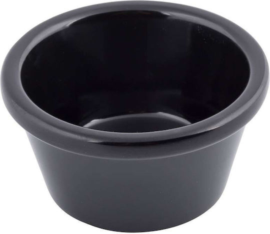Tablecraft Dip-Schüssel Rund aus Melamin Schwarz mit Durchmesser 6.19cm