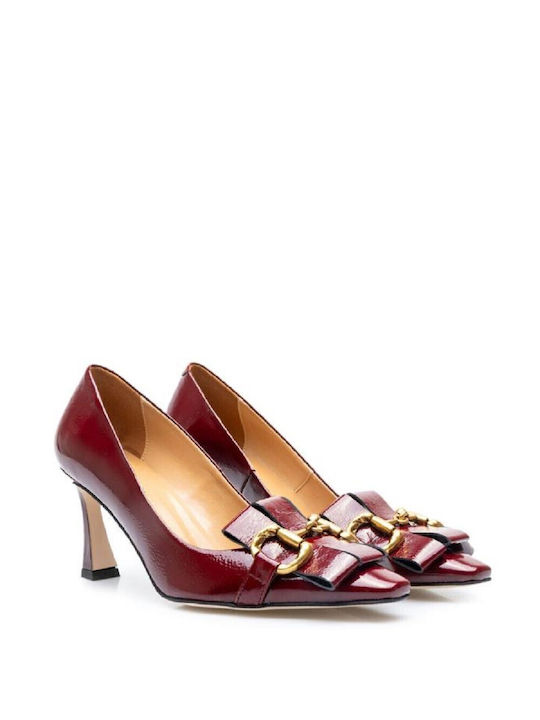 FM Patent Leather Burgundy Heels