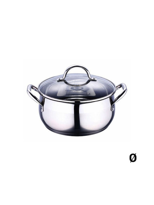 Bergner Gourmet Deep Stainless Steel Pot 4.5lt / 24cm