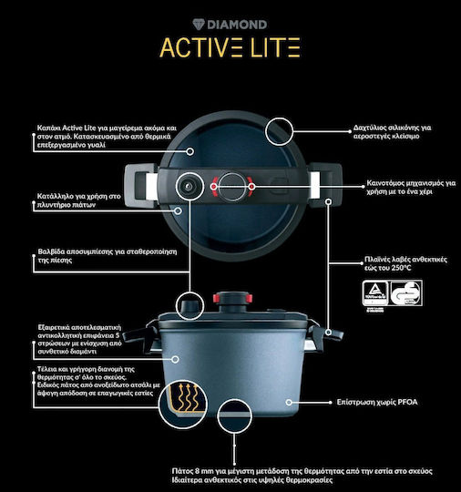 Woll Diamond Active Lite Tiefer Topf aus Gussaluminium 4Es / 24cm