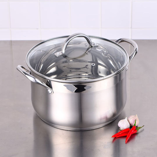 Bergner Gourmet Tiefer Edelstahl-Topf 4.5Es / 24cm
