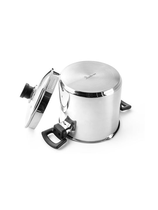 Luigi Ferrero Tiefer Edelstahl-Topf 5.6Es / 20cm
