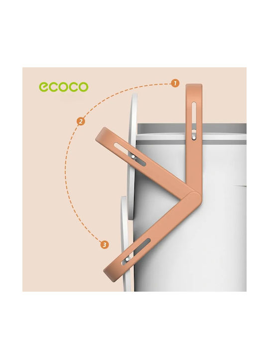 Ecoco Waste Bin Waste Plastic for Cabinet White 10lt 1pcs