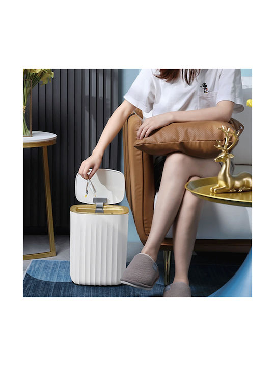 Waste Bin Waste Plastic with Photocell White 12lt 1pcs
