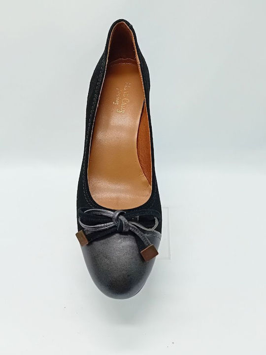 Mari Crug Anatomic Leather Black Medium Heels