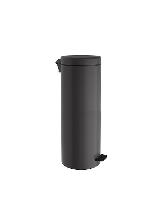 Pam & Co Waste Bin Waste made of Stainless Steel with Pedal Anthracite Checkmate 16lt 1pcs