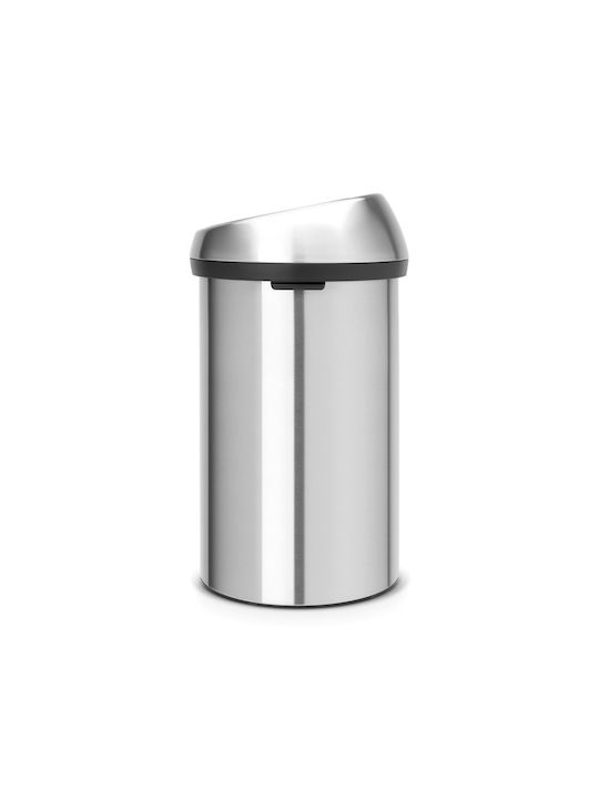 Brabantia Brabantia Metallischer Mülleimer Push Silber 60lt