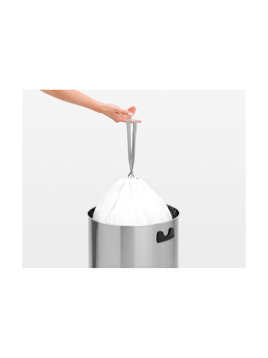 Brabantia Brabantia Metallischer Mülleimer Push Silber 60lt